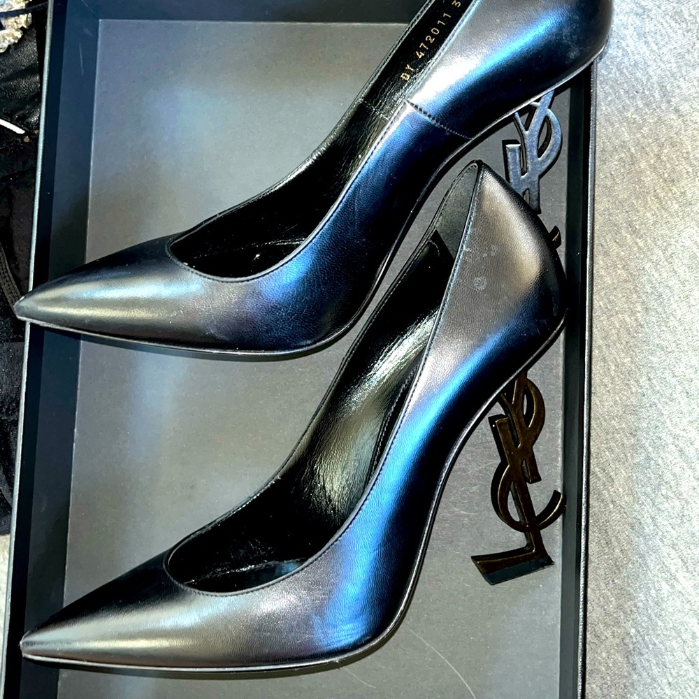 YSL BLK OPYUM 110 HEEL